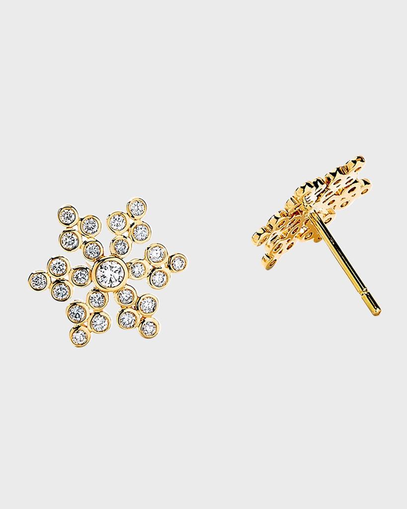 Syna 18k Yellow Gold Diamond Stud Earrings