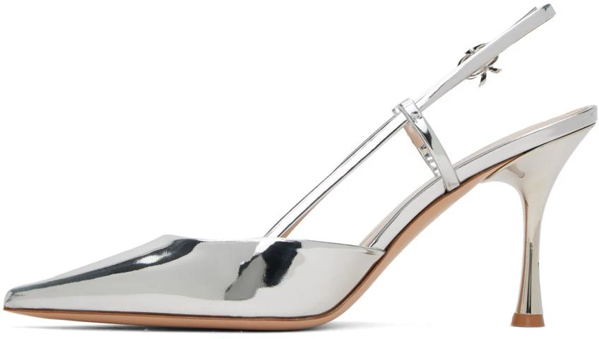 Gianvito Rossi Silver Ascent Heels 3