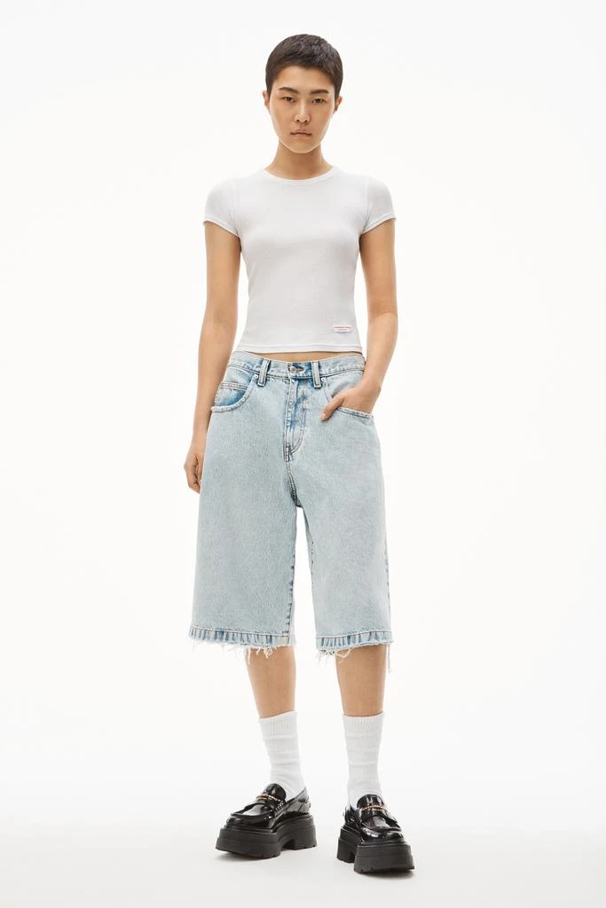 Alexander Wang Scoop Neck Ribbed Cotton Tee 5