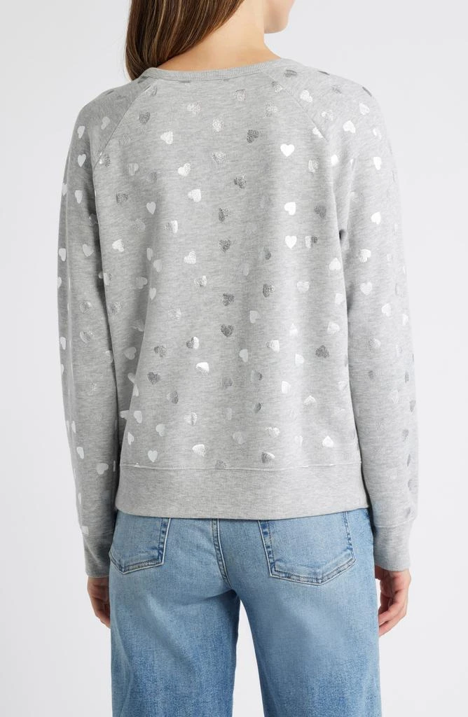 Caslon Heart Foil Print Graphic Sweatshirt 2