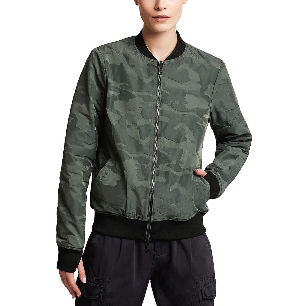 Blanc Noir Womens Camouflage Reversible Bomber Jacket
