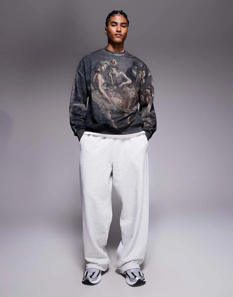 Hugo Red HUGO RED Dabusi all over print oversized sweatshirt in multi 2