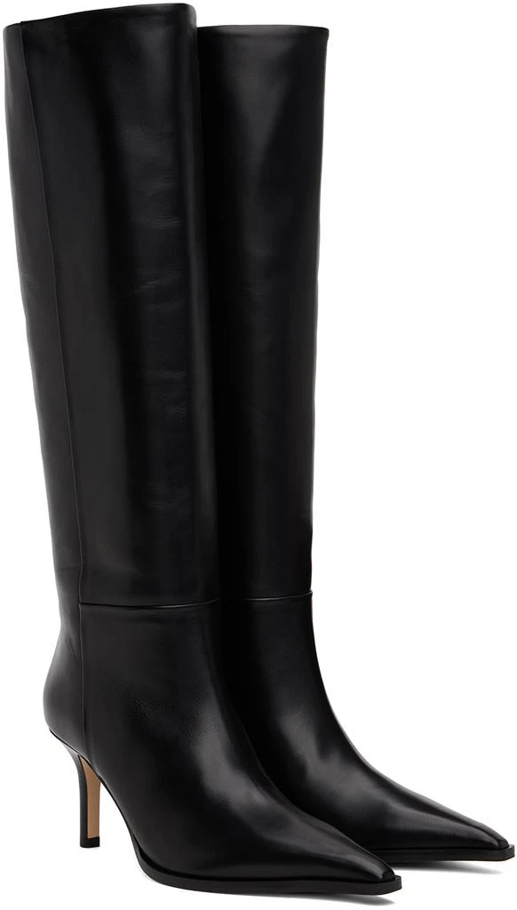 AEYDE Black Tula Leather Tall Boots 4
