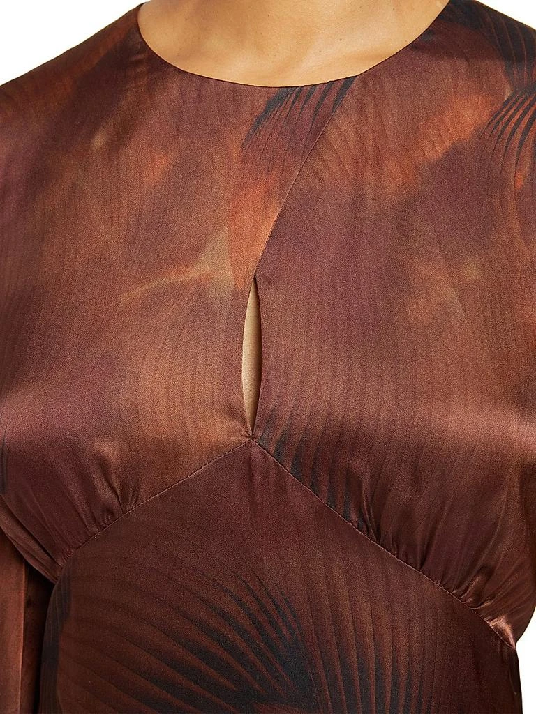 Santorelli Silk-Blend Charmeuse Midi-Dress 4