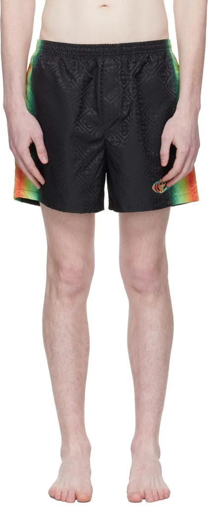 Casablanca Black Monogram Swim Shorts