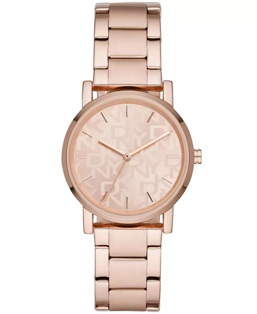 DKNY Women's Soho Rose Gold-Tone Stainless Steel Bracelet Watch 34mm 1