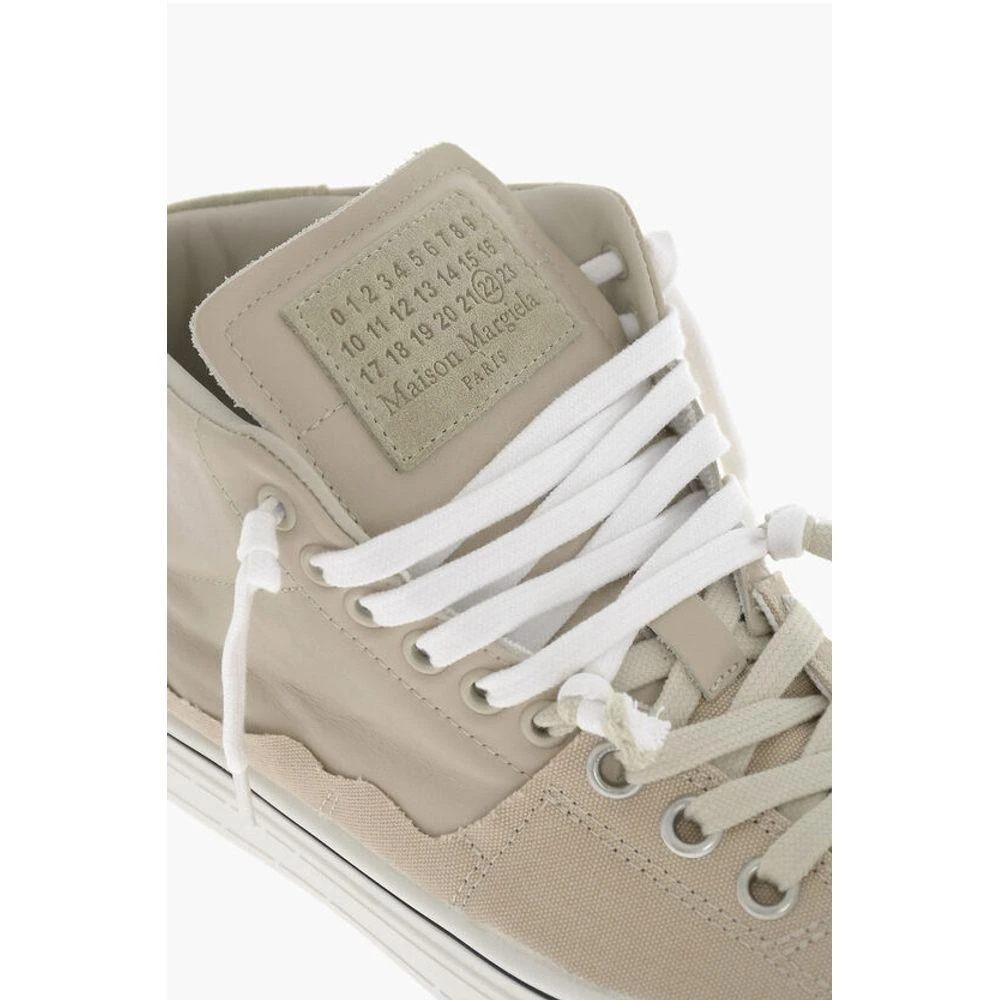 MAISON MARGIELA MM22 Distressed Effect Leather High-Top Men's Sneakers 4