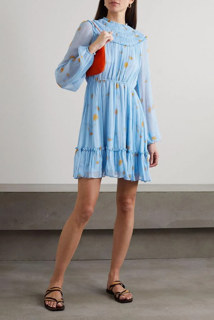 Jason Wu Ruffled tiered floral-print silk-crepon mini dress 2