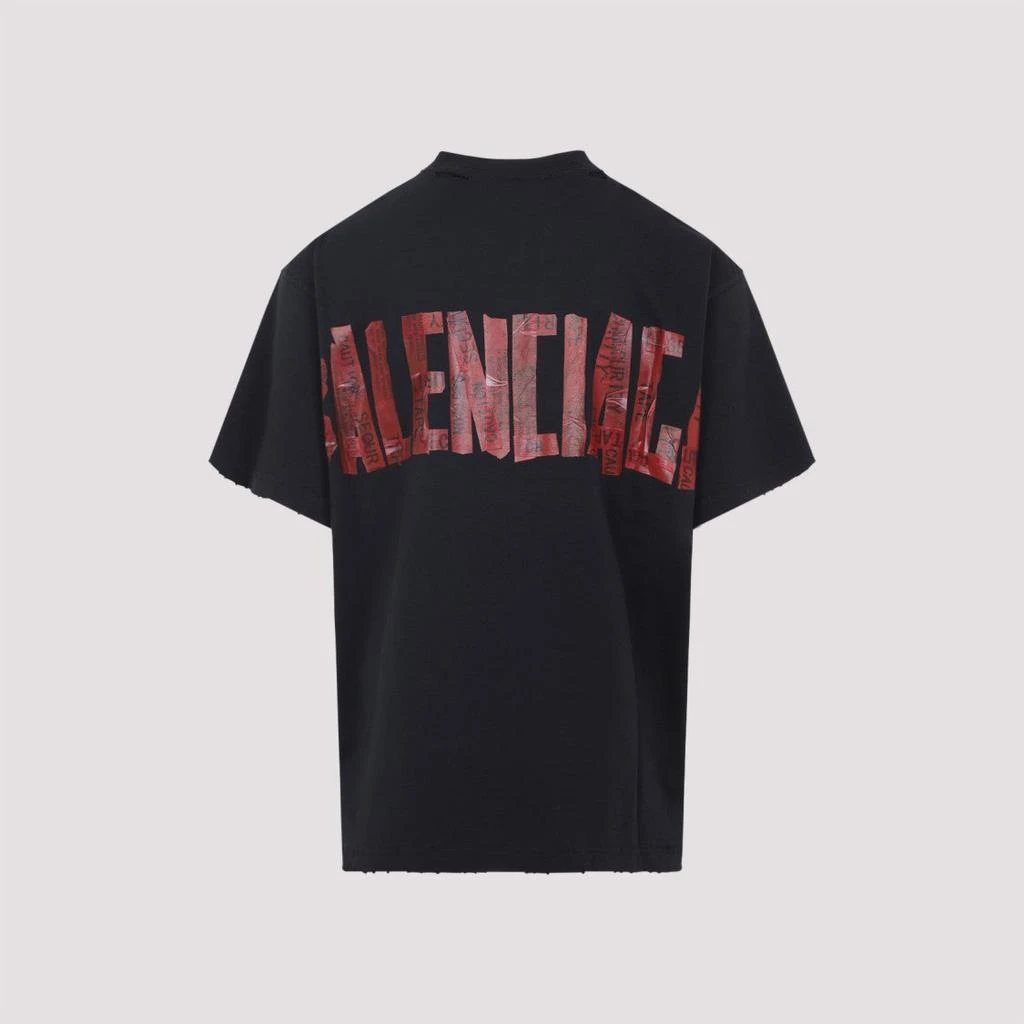 Balenciaga Oversized Black Cotton T-Shirt With Bold Logo Detail 2