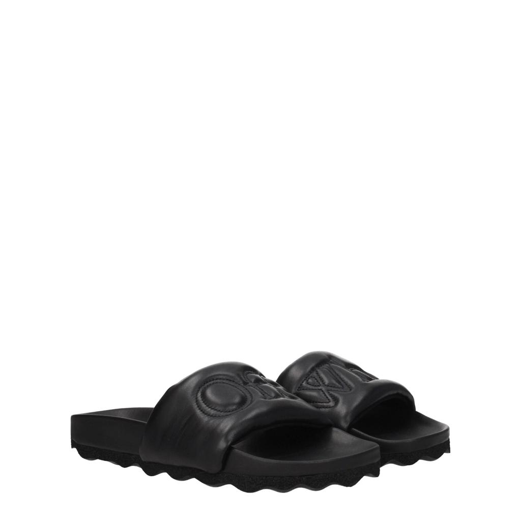 Off-White Off-White Black Leather Slipper