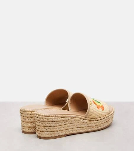 Valentino Bribri 65 raffia espadrille wedges 2