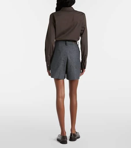 Brunello Cucinelli High-rise virgin wool shorts 3
