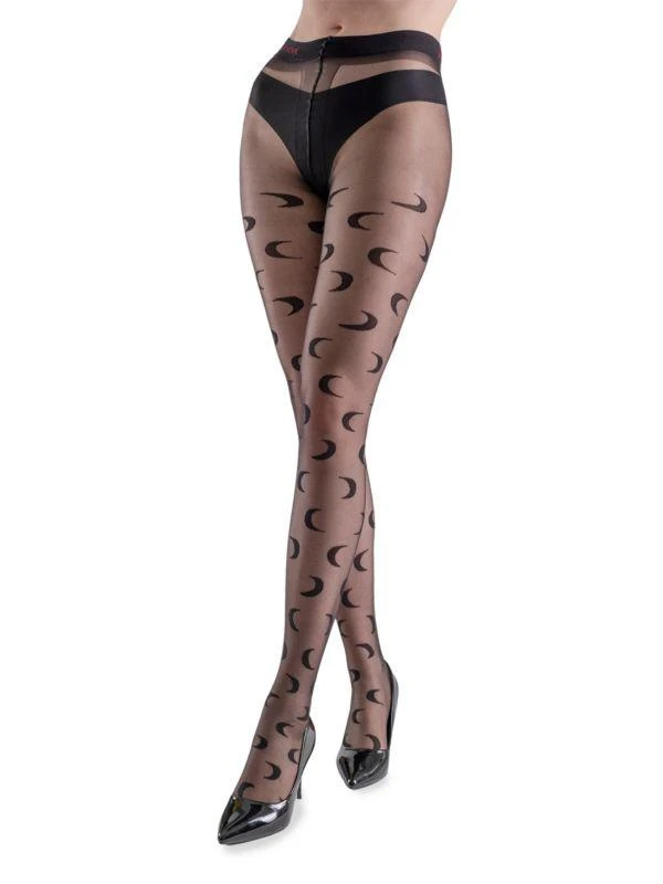 LECHERY 1-Pack Sheer Crescent Moon Tights 1