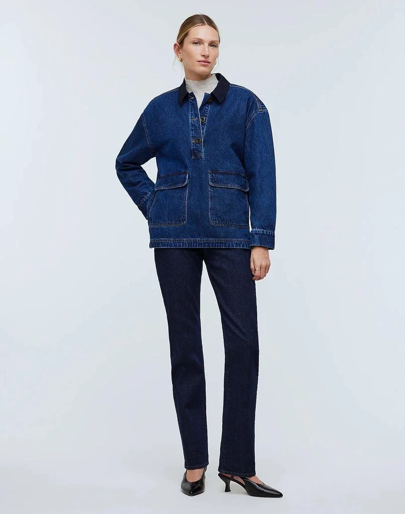 Madewell Denim Oversized Pullover Jacket in Willmont Wash 1