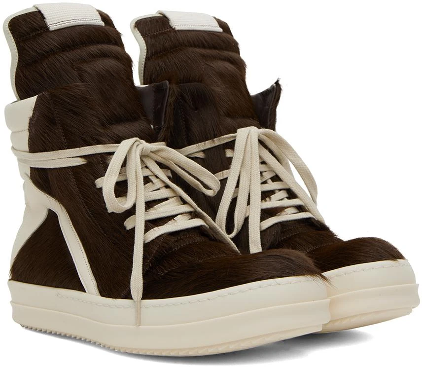 Rick Owens Brown Geobasket Sneakers 4