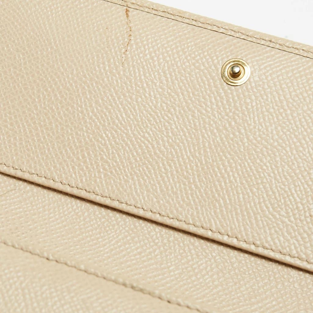 Dolce & Gabbana Beige Leather Dauphine Flap Continental Wallet 6