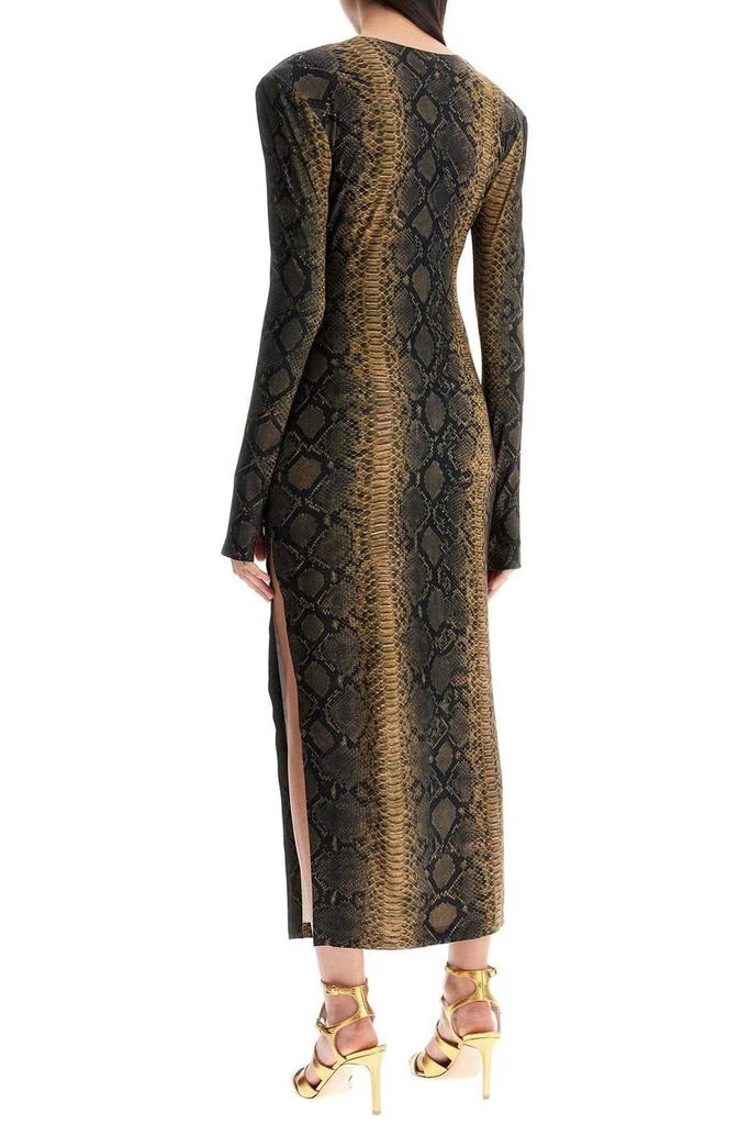 Norma Kamali Norma Kamali Snake Print Long-Sleeve Dress 3