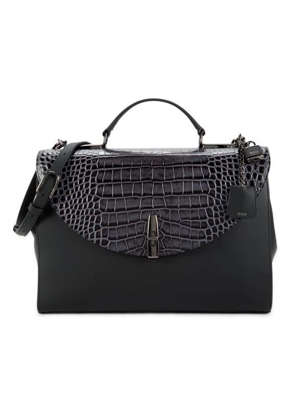 Tumi Mackay Embossed Panel Leather Briefcase 1