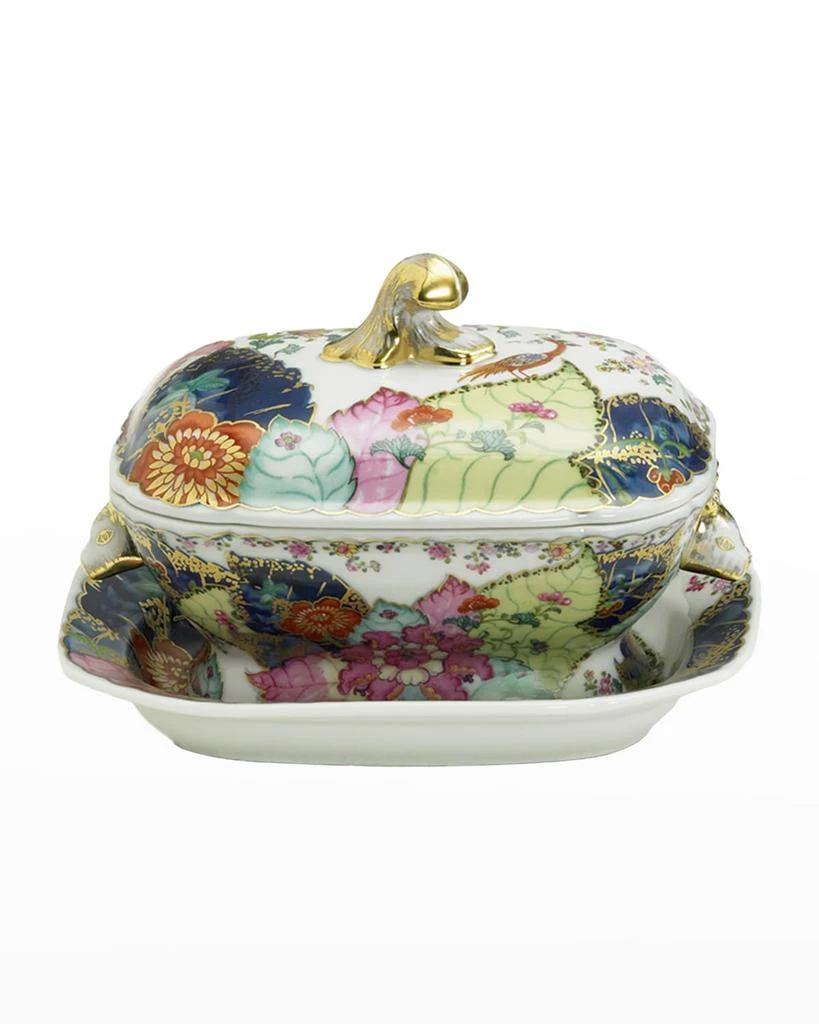 Mottahedeh Tobacco Leaf Small Tureen & Stand 1