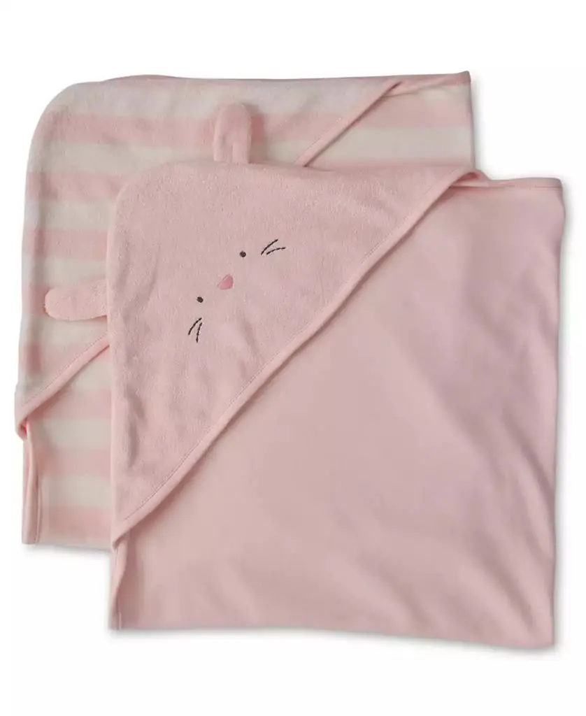 Carter's Baby Girls' Bunny Terry Towels, 2-Pack