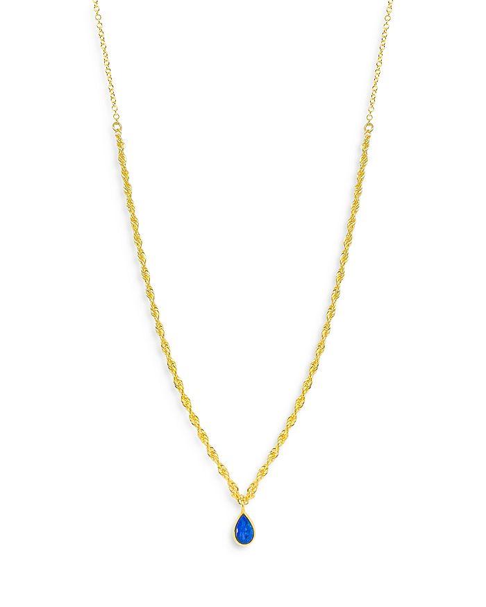 Meira T 14K Yellow Gold Dainty Opal Necklace, 18"