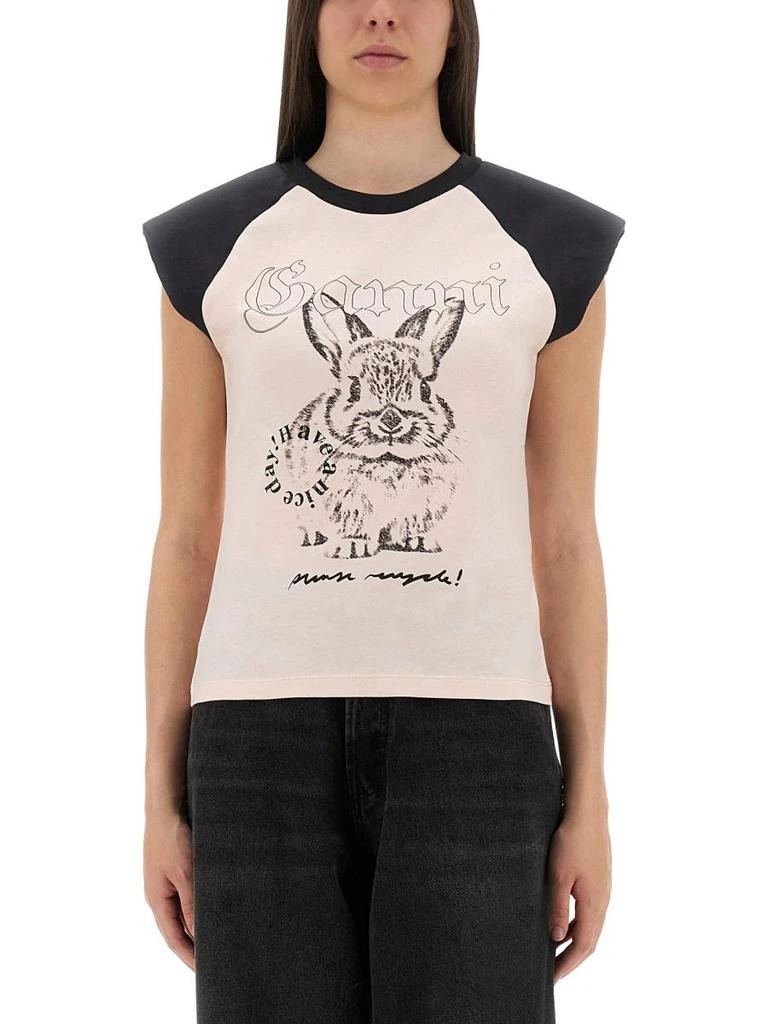 Ganni Ganni "Bunny" T-Shirt 1