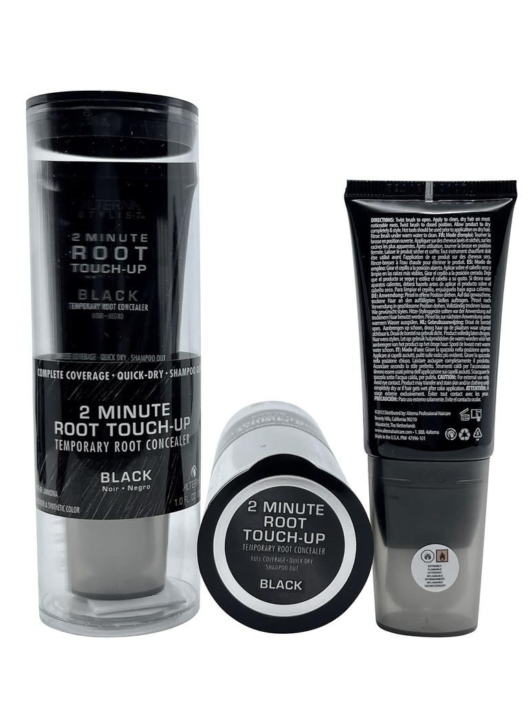 ALTERNA Stylist 2 Minute Root Touch Up Temporary Root Concealer Black 1 OZ 2 pk
