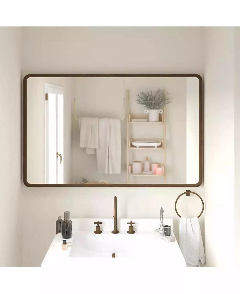EMMA+OLIVER Afsin Wall Mirror with Silver Backed Glass for Clarity for Entryways, Bathrooms 
More 4