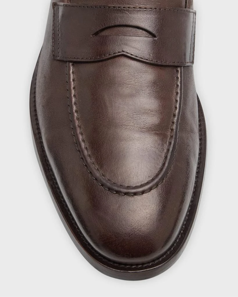 Brunello Cucinelli Men's Leather Penny Loafers 5