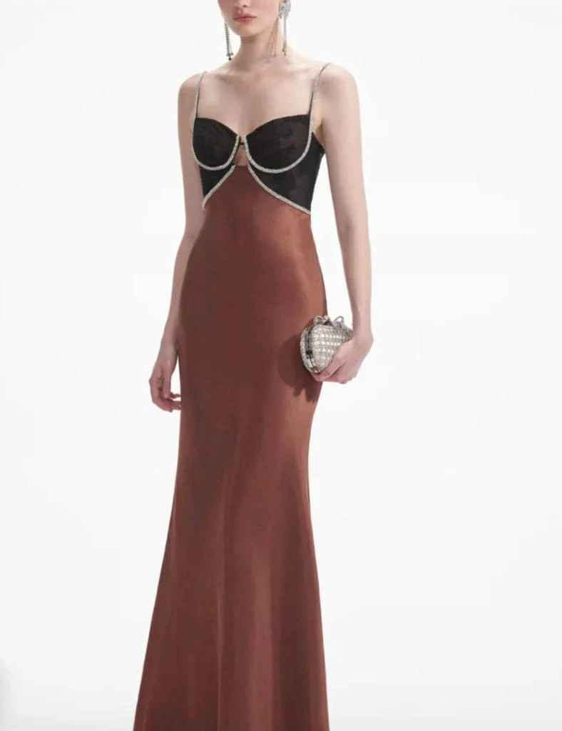 Self Portrait Self-Portrait - Satin Diamante Dress 2