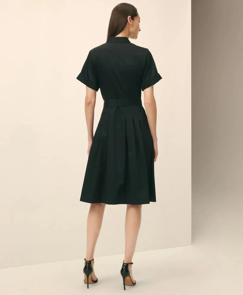 Brooks Brothers Signature A-Line Cotton Sateen Shirt Dress 3
