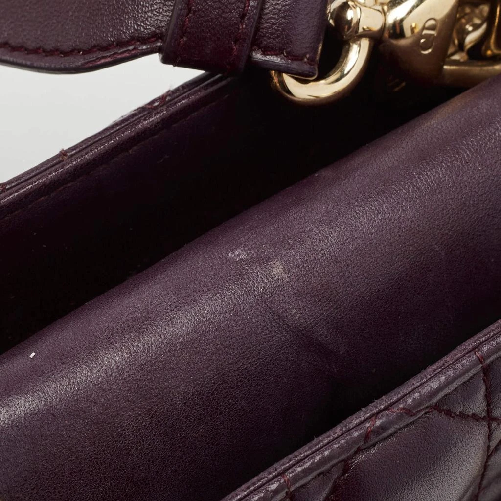 Dior Dior Purple Cannage Leather Small Lady Dior My ABCDior Bag 6