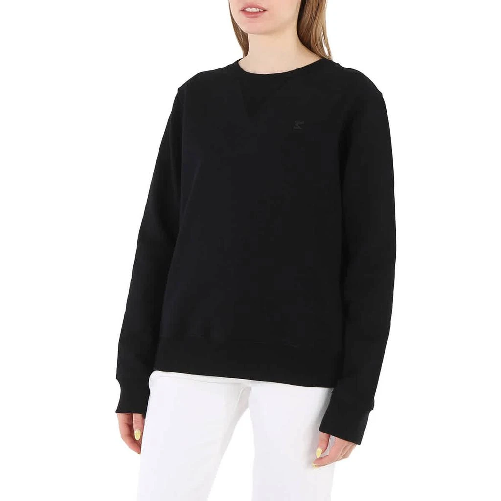 Mm6 Maison Margiela Maison Margiela Black Logo-Embroidered Cotton Sweatshirt 2