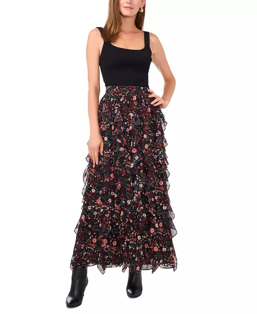 1. State Women's Ruffled Floral-Print Maxi Skirt 3