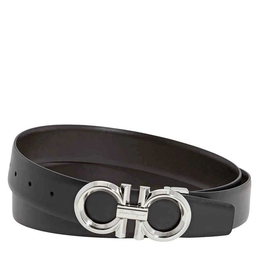 Salvatore Ferragamo Gancini Belt Reversible and Adjustable Black 679939 694743 1