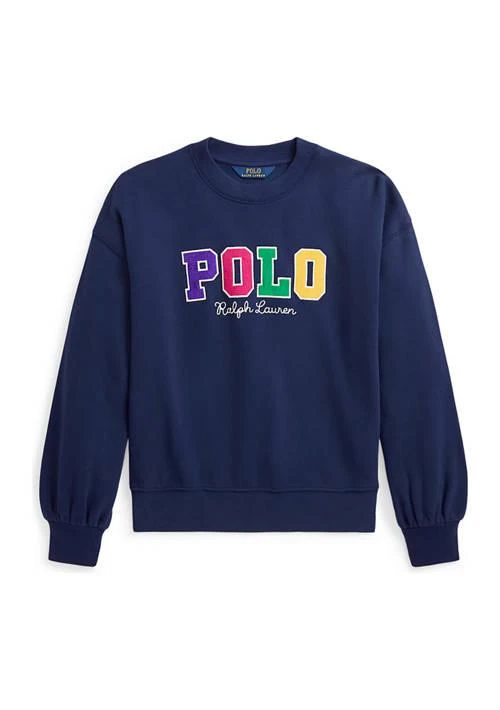 Ralph Lauren Lauren Childrenswear Girls 7 16 Corduroy Logo Fleece Sweatshirt 1