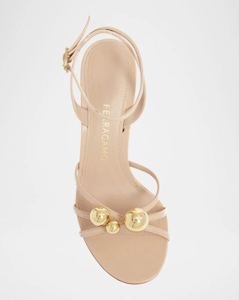 Salvatore Ferragamo Karina Strappy Spheres Ankle-Strap Sandals 3