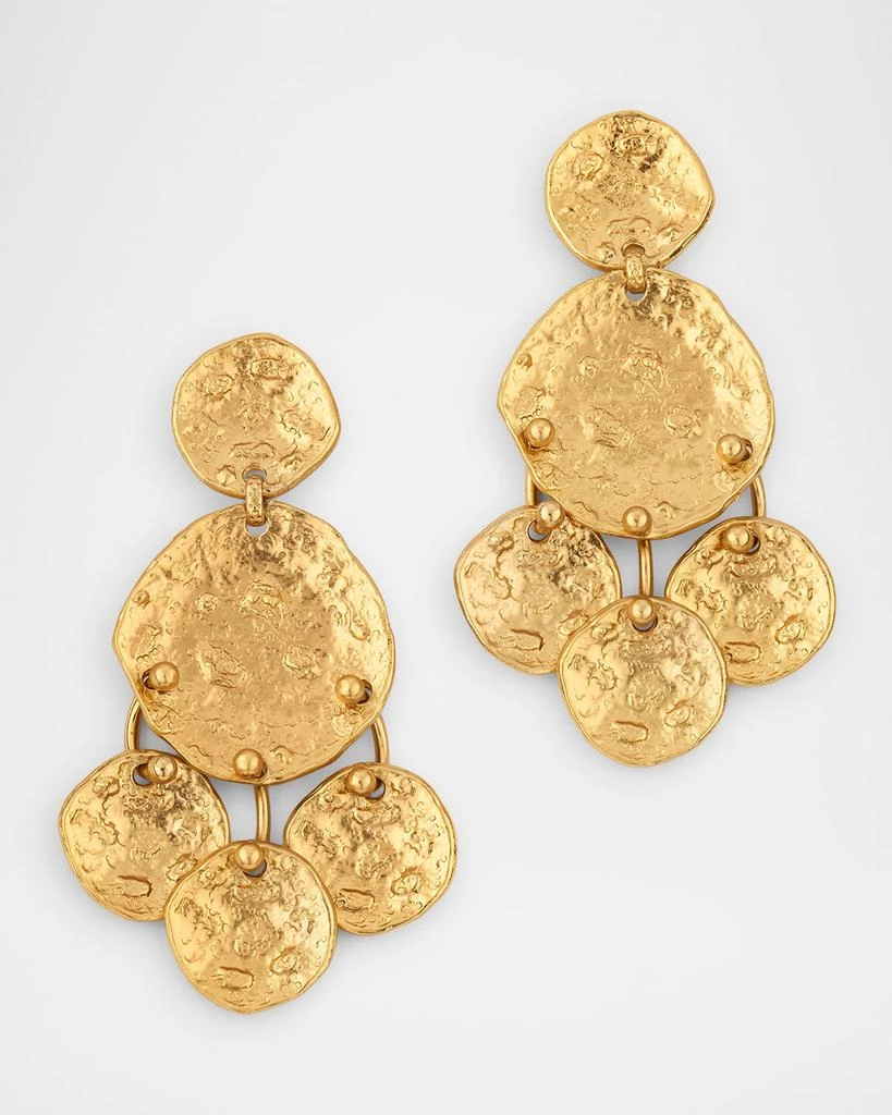 GAS Bijoux Eclipse Sequin Gold Earrings 1