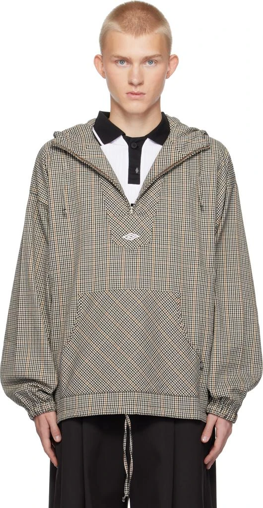 Umbro Beige & Black Slam Jam Edition Masked Club Check Jacket 1
