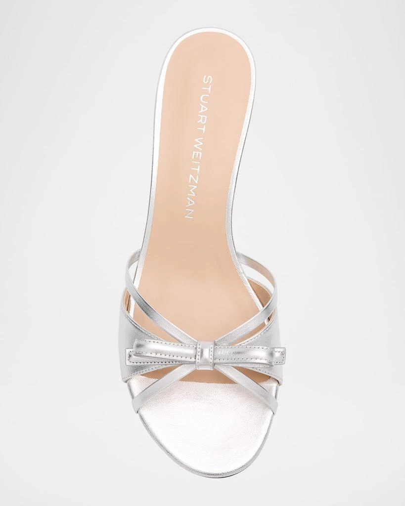 Stuart Weitzman Felicity 50 Bow-Top Slide Sandals 5