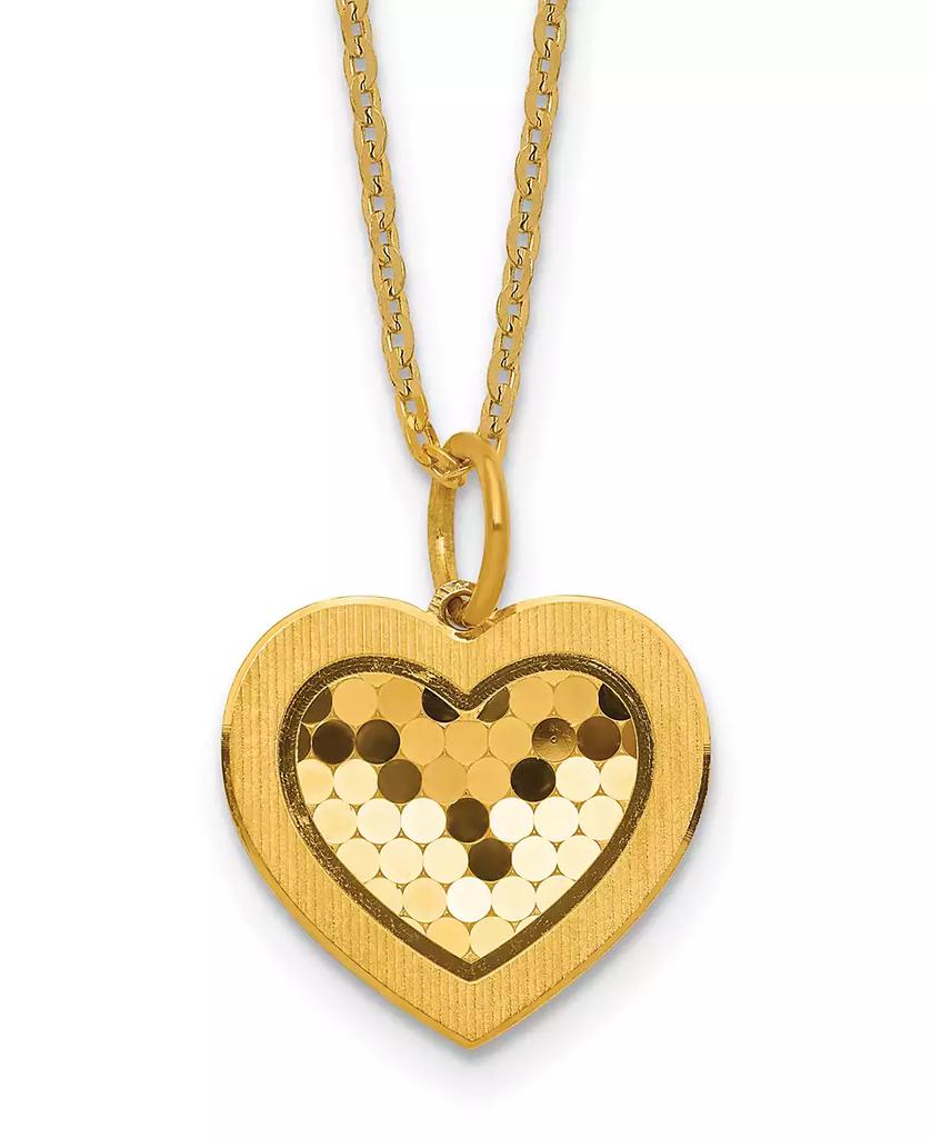 Macy's Heart Cable Chain Pendant Necklace in 24k Yellow Gold