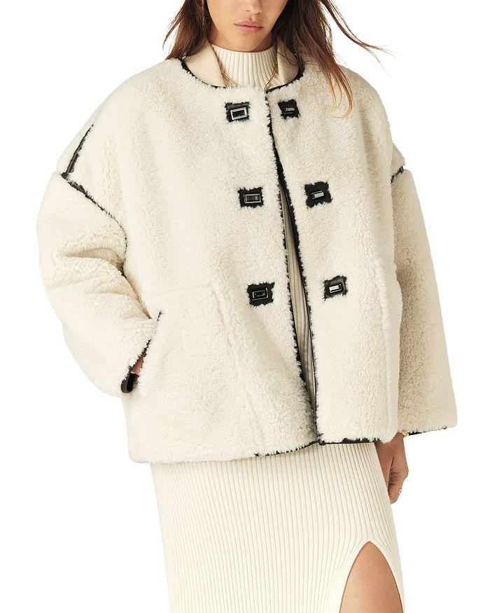 ba&sh Manteau Faxu Shearling Coat