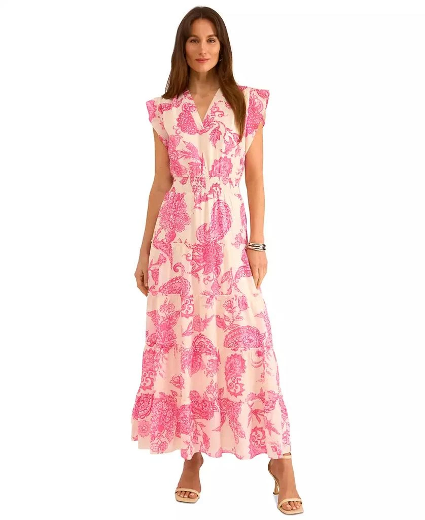 Vince Camuto Women's Floral-Print Smocked-Waist Maxi Dress 2