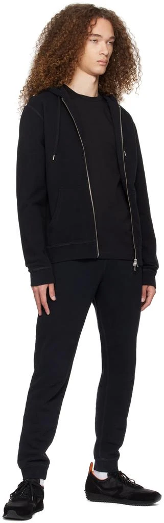 Sunspel Black Zip Hoodie 4