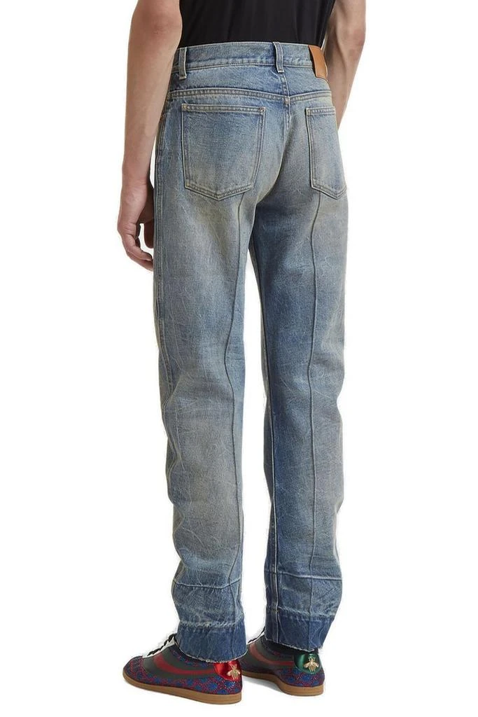 Gucci Gucci Logo Patch Distressed Stone Washed Jeans 2
