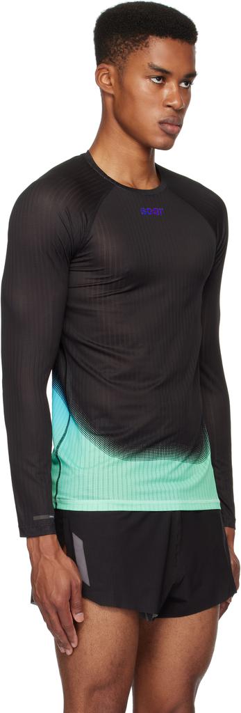 Soar Running Black & Blue Race Base Layer T-shirt