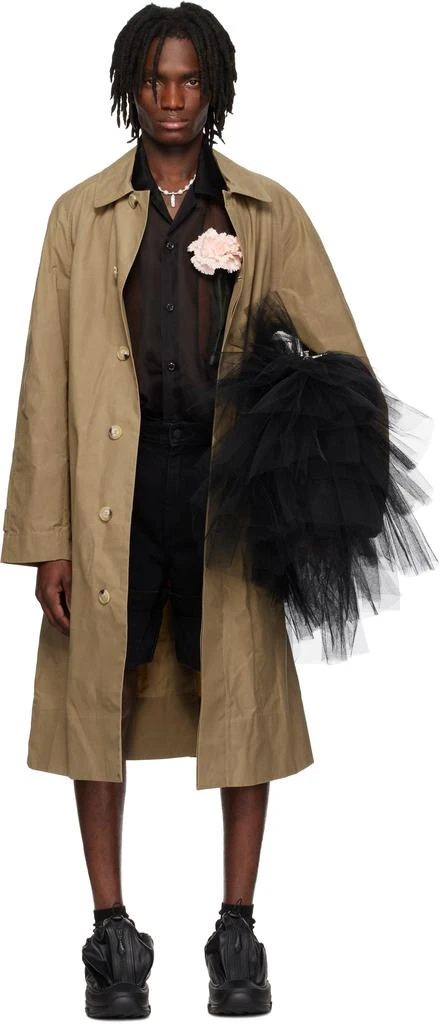 Simone Rocha Beige Car Trench Coat