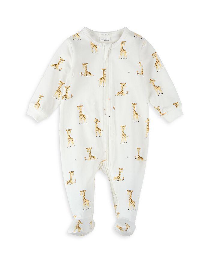 Petit Lem Girls' Giraffe Print Sleeper Footie - Baby