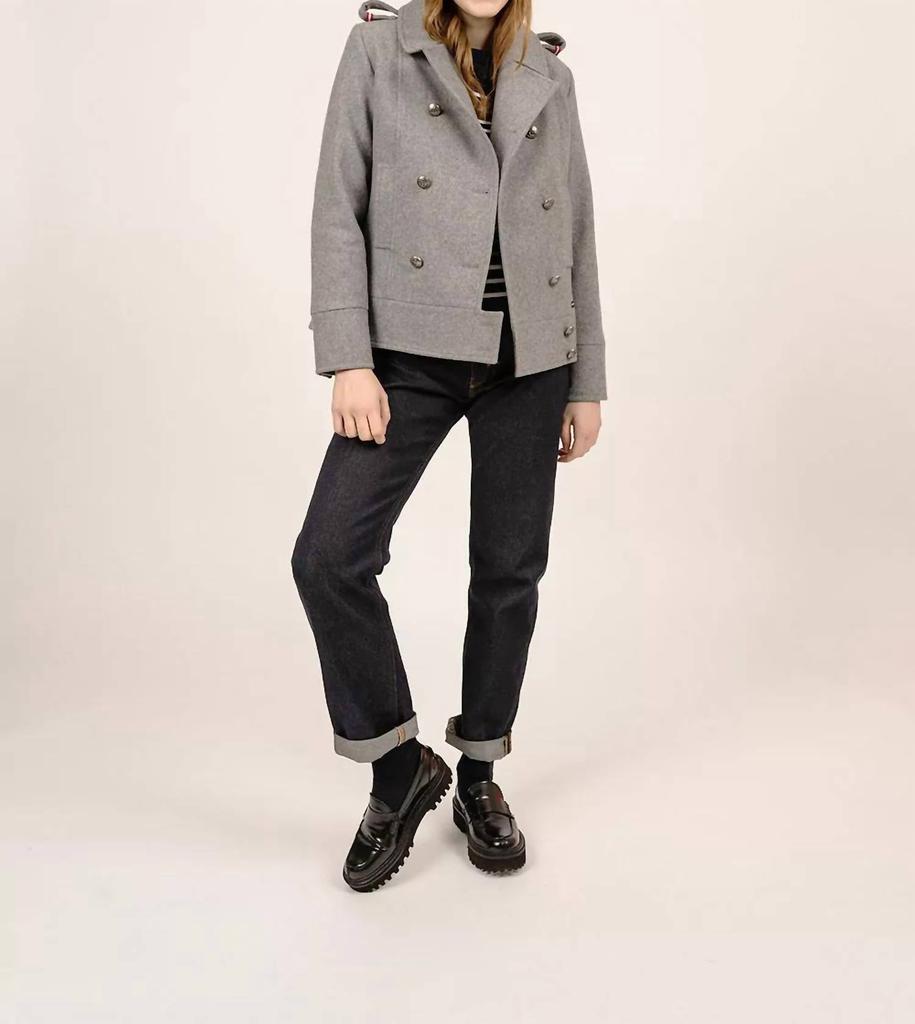 Saint James Ste Brigitte Coat Jacket In Gray