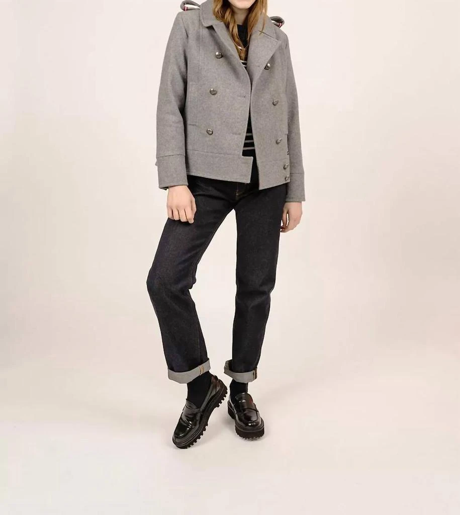 Saint James Ste Brigitte Coat Jacket In Gray 1